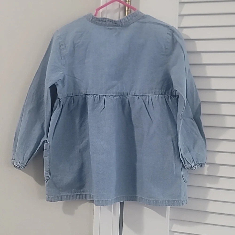 Girls' Light Blue Denim Dress